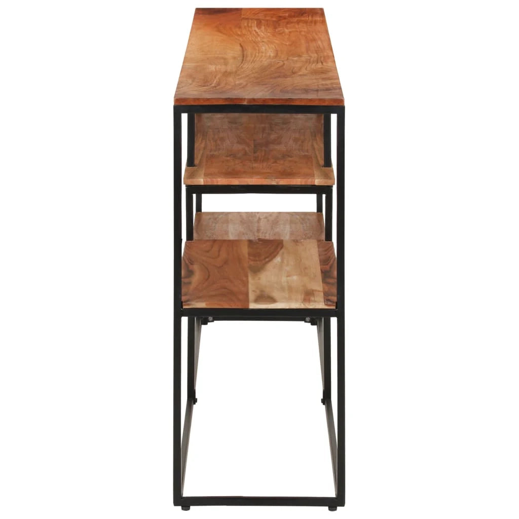 Buffet credenza cassettiera armadio mobile contenitore organizer per cucina soggiorno salotto 150 x 30 x 75 cm legno massello di acacia marrone 02_0029553