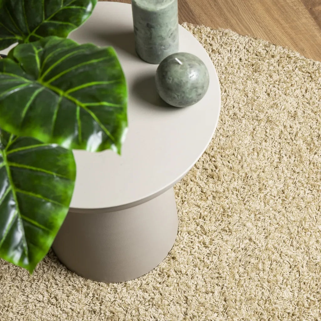 Tappeto Shaggy PAMPLONA a Pelo Lungo Moderno Oro Ã˜ 160 cm