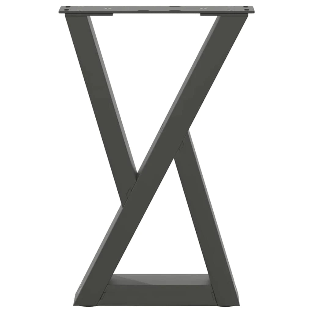 Set di 2 gambe regolabili per tavolino da caffè moderno 38 x 42-43,3 cm in acciaio antracite 02_0056988