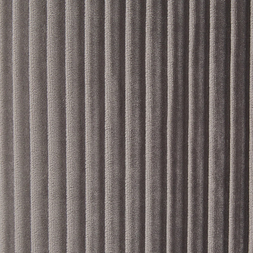 Set di 2 pouf contenitore Rivestimento in velluto di poliestere grigio Base dorata Design moderno Ciuffo orizzontale Soggiorno pezzo