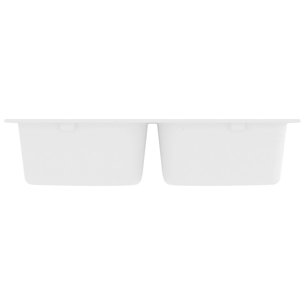 Lavello da cucina Bianco 76 x 48 x 30 cm Quarzo e Resina 147084