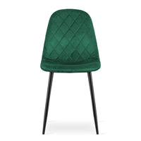 Sedia VALORA DAPI - Design ergonomico moderno in velluto verde scuro x 3