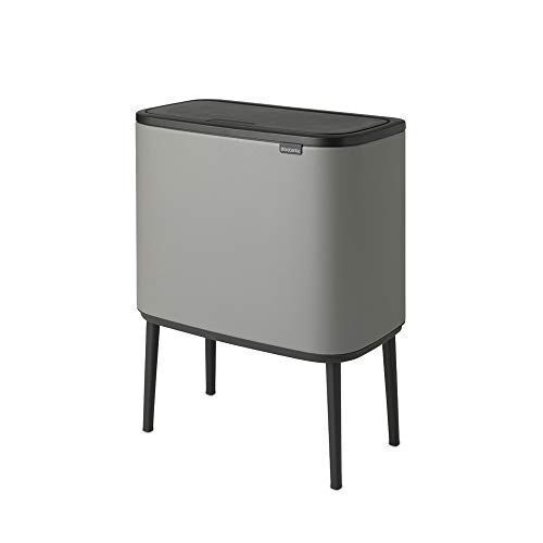 Brabantia afvalemmer Bo TouchBin Mineral Concrete Grey, 3 x 11 L