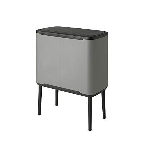 Brabantia afvalemmer Bo TouchBin Mineral Concrete Grey, 3 x 11 L
