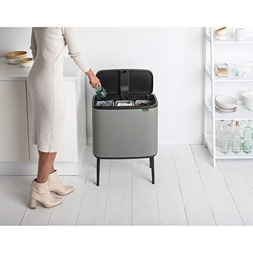 Brabantia afvalemmer Bo TouchBin Mineral Concrete Grey, 3 x 11 L