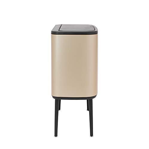Brabantia afvalemmer Bo Touch Bin champagnekleur, 3 x 11 L
