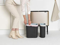 Brabantia POUBELLE 11+23L CHAMPAGNE