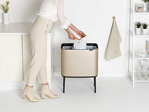 Brabantia afvalemmer Bo Touch Bin champagnekleur, 3 x 11 L