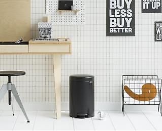 Brabantia 113741 bidone per la spazzatura 12 L Rotondo Nero