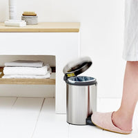 Brabantia Pedal Bin newIcon Rotondo Acciaio spazzolato