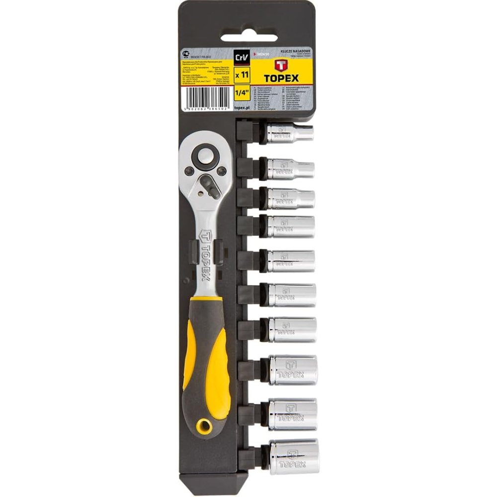 Topex 38d650 chiavi buss.esagona nale con cricchetto 1/4 11 pe ds