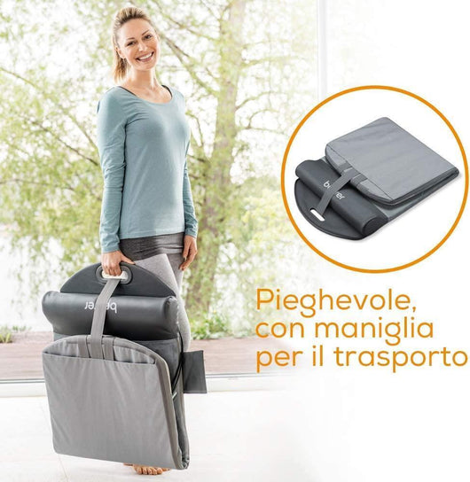 Beurer MG 280 Tappetino da Stretching ispirato allo Yoga con 7 Camere d'Aria e Funzione Calore, per Allungare e Rilassare la Muscolatura