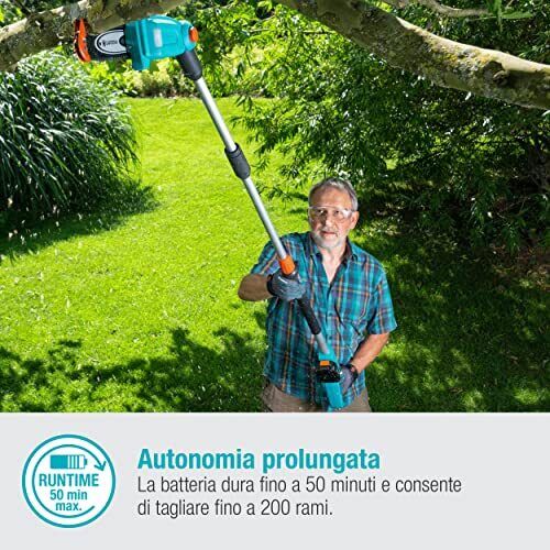 Gardena TCS 20 / 18V P4A 5 cm Ioni di Litio Nero, Blu, Arancione