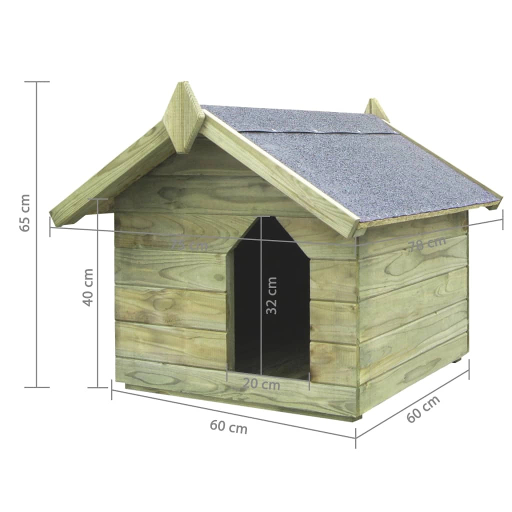 Nicchia da giardino con tetto apribile 75 x 78 x 65 cm legno di pino impregnato 02_0001529