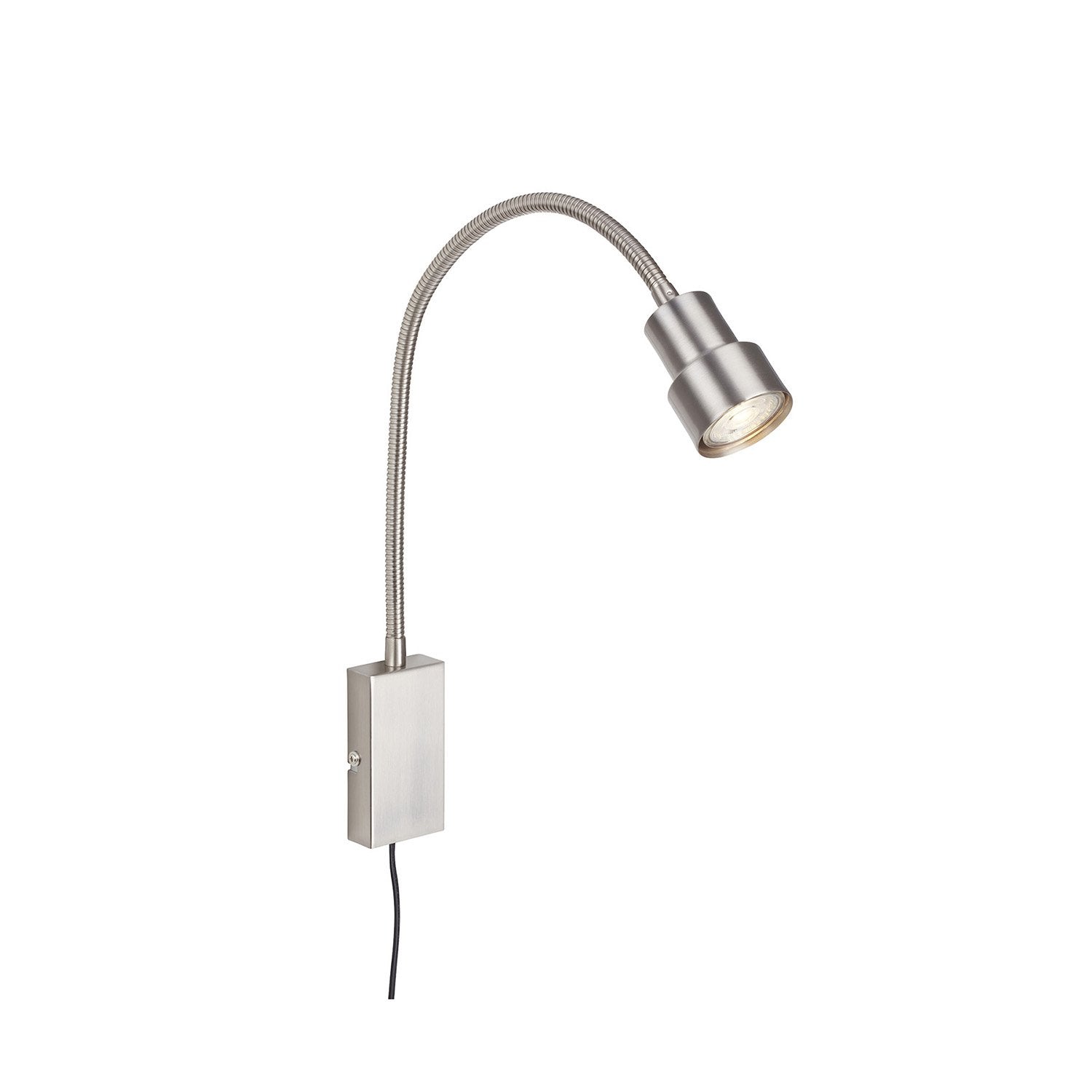 Applique Moderna Tusi Metallo Nichel Satinato 1 Luce Gu10 3000K