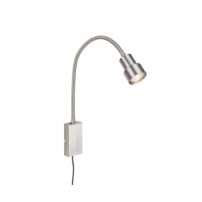 Applique Moderna Tusi Metallo Nichel Satinato 1 Luce Gu10 3000K