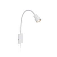 Applique Moderna Tusi Metallo Bianco 1 Luce Gu10 3000K