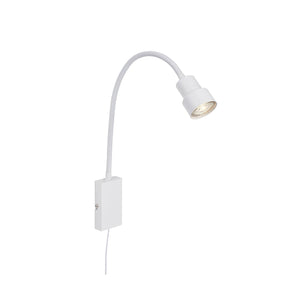 Applique Moderna Tusi Metallo Bianco 1 Luce Gu10 3000K