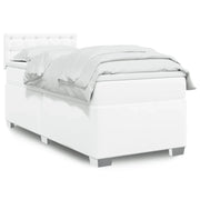 Giroletto a Molle con Materasso Bianco 90x190 cm in Similpelle 3288401