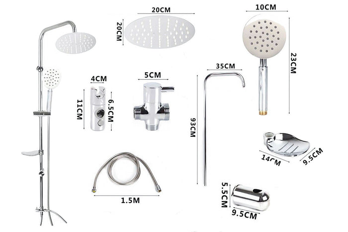 Colonna doccia completa in acciaio