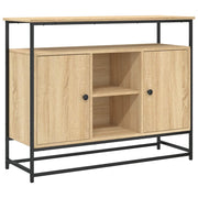Buffet credenza cassettiera armadio mobile contenitore organizer cucina soggiorno rovere Sonoma 100 x 35 x 80 cm legno ingegnerizzato marrone 02_0031463