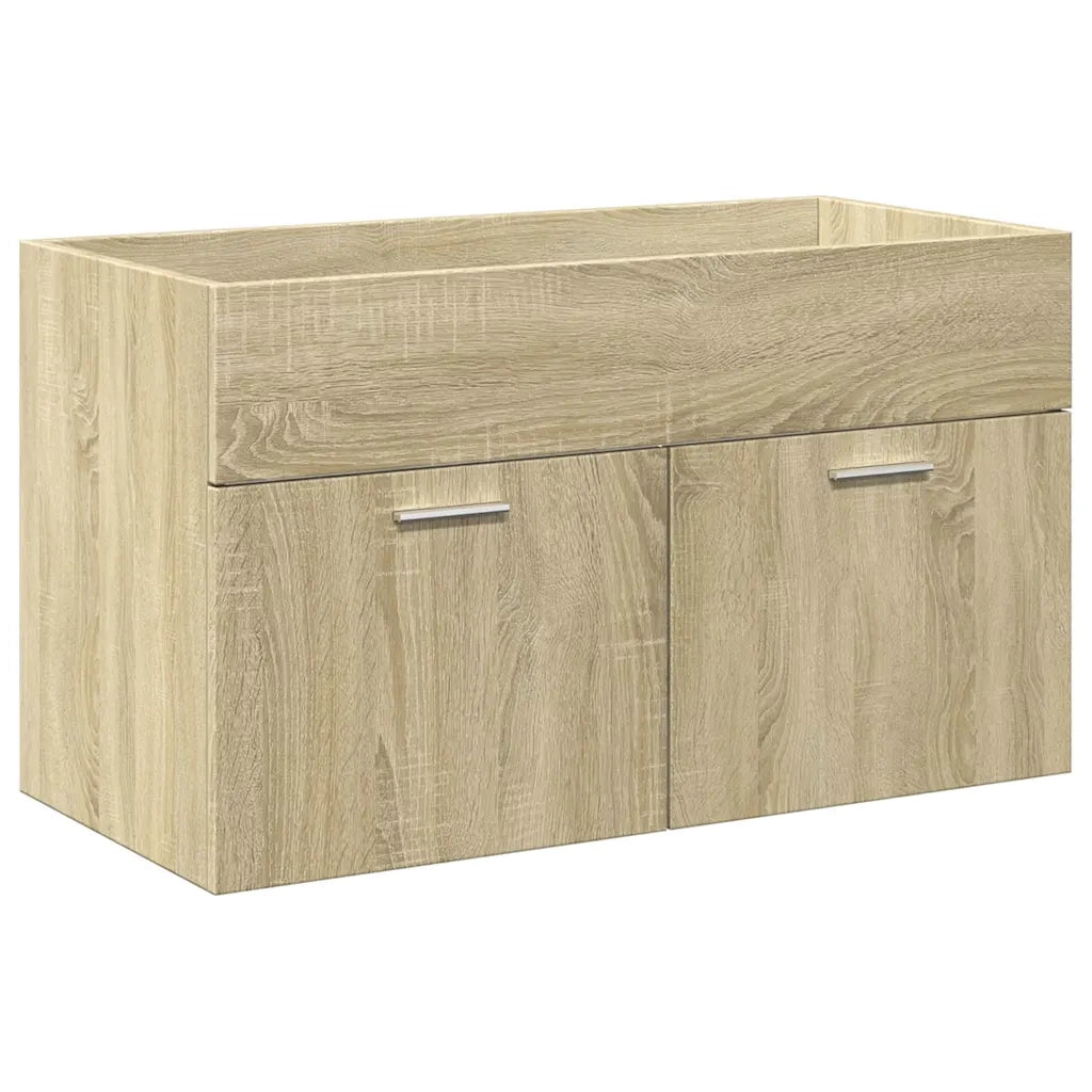 Mobile da Bagno con Lavabo Integrato-Armadietto da bagno con Lavandino Rovere Sonoma 628906