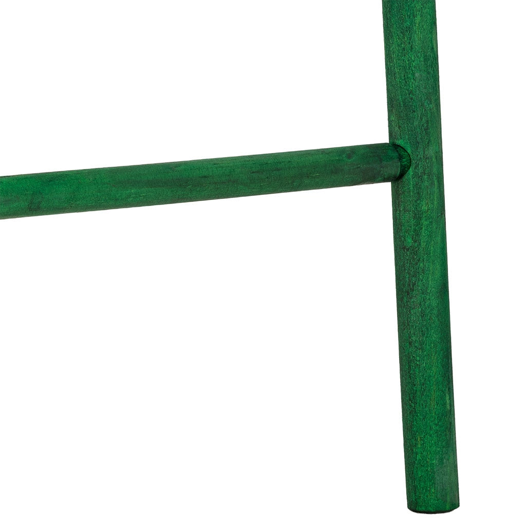 Scala con ripiani in legno verde 44x3x150h cm