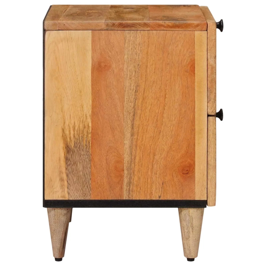 Set di 2 Comodini | Armadio da Notte | Mobiletto da notte con cassetto Naturale 40 x 33 x 46 cm