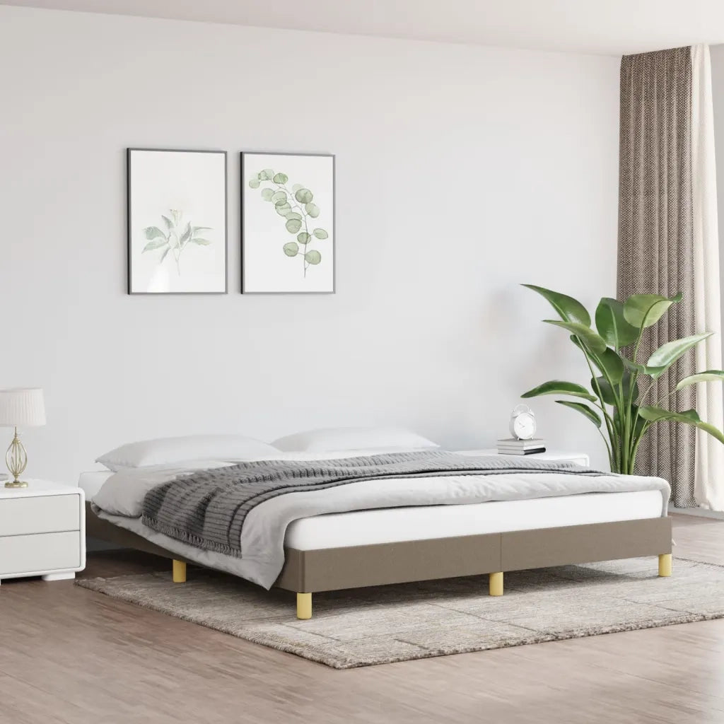 Giroletto senza Materasso-Struttura Letto Tortora 180x200 cm in Tessuto 966871