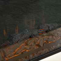 Camino Elettrico da Terra 1800W con Effetto Fiamma Telecomando e Timer Bianco