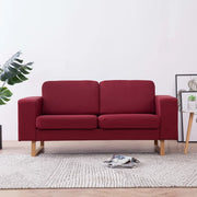 Divano a 2 Posti in Tessuto Rosso Vino cod mxl 21497