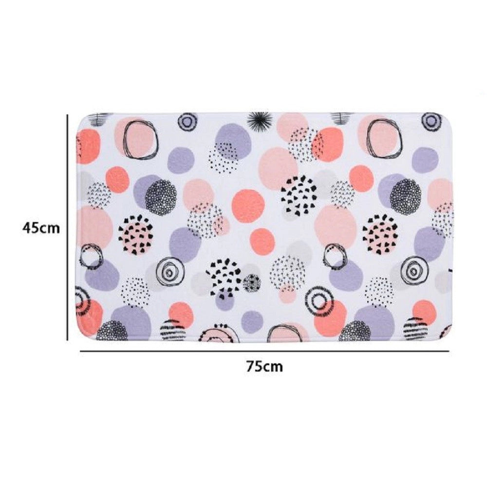 Trade Shop - Tappeto Tappetino Per Bagno Arredo Con Fantasia A Sfere Astratte 45x75 Cm 87088 -