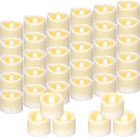 36 Pacchi di LED Theelichten Senza Fiamma - Luminarie Flikkeranti e Batterie alimentate per Feste e Attività all'Aperto