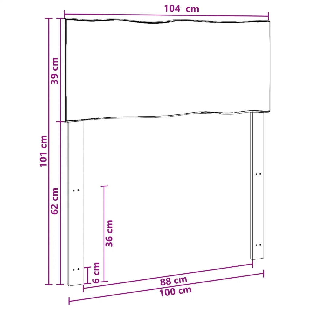Testiera con bordo vivo ROSTOCK Naturale 100 cm 903168