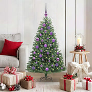 Albero di Natale Artificiale con Rami Pieghevoli Verde 120 cm