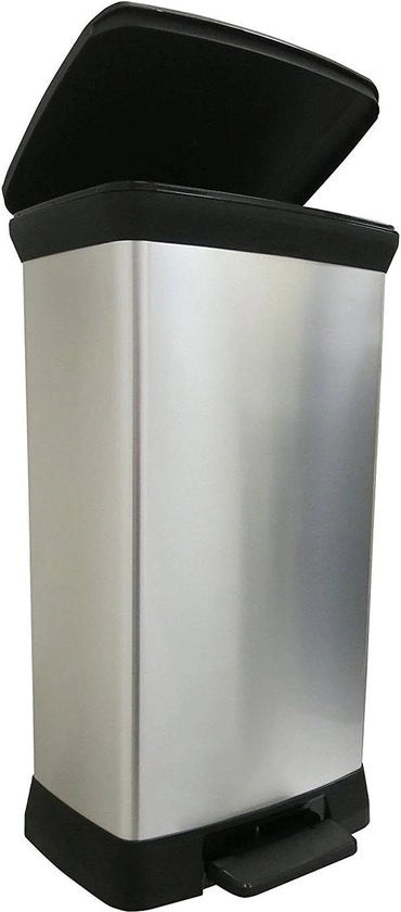 Piede Metallico con Effetto Tasto per Cassetto a Chiave Soft Close - Argento - 50 L - 39 x 29 x 72 cm