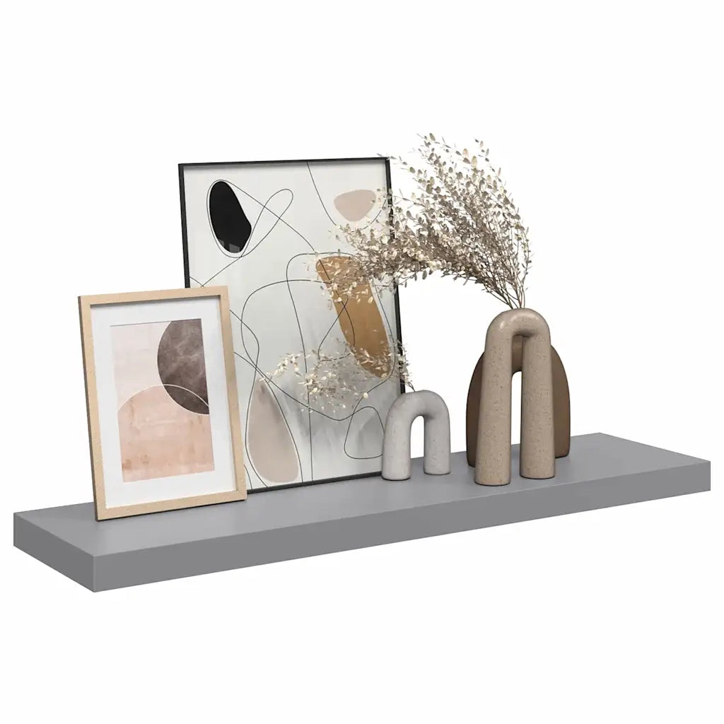 Scaffale a parete | Ripiano a parete | Mensola a parete Grigio 90x23,5x3,8 cm in MDF