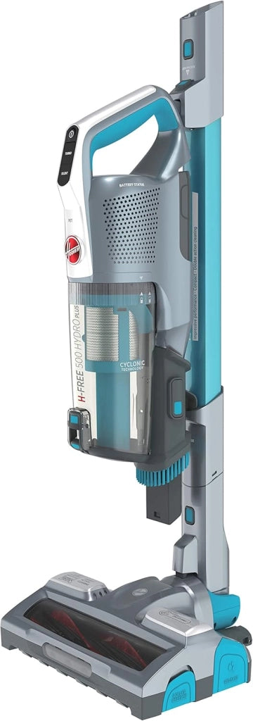 H-FREE 500 HYDRO PLUS HF522YSP 011 Aspirapolvere Senza Fili, 330W, 0,45 L, Aspira e Lava, Mini Turbo Spazzola, Autonomia 45 Min, Compatta, Blu