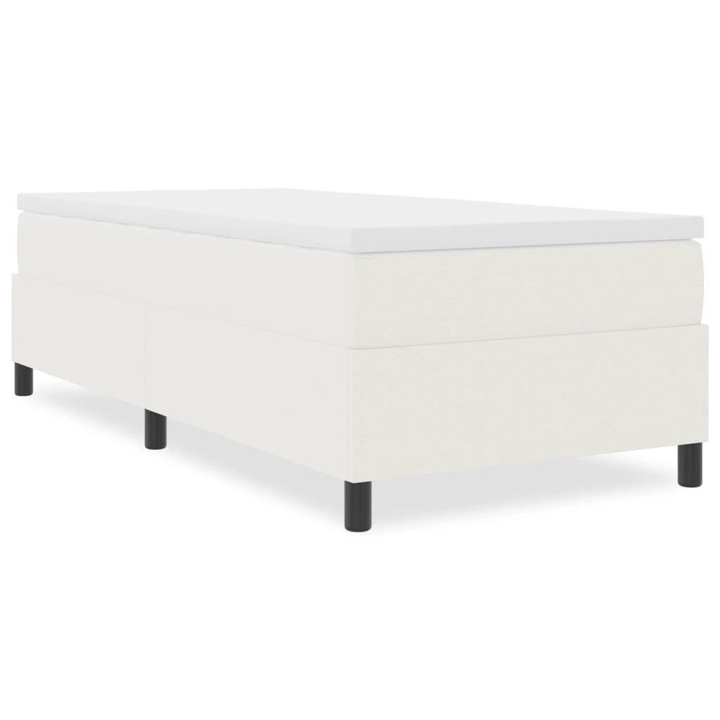 Letto Box Spring Crema Singolo Tessuto Corduroy