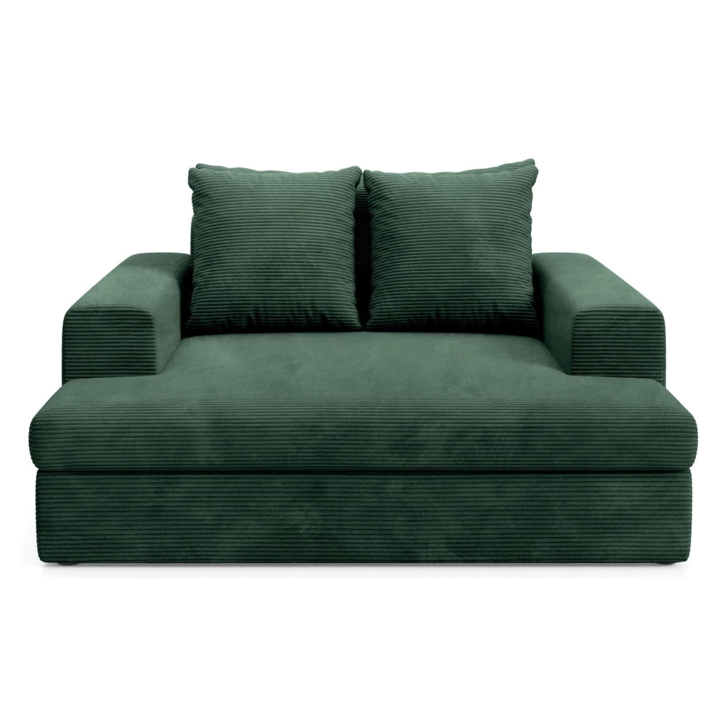 Comazzo, Divano Fisso 2 Posti Cuscini Sfoderabili, 162x167x86h cm Verde