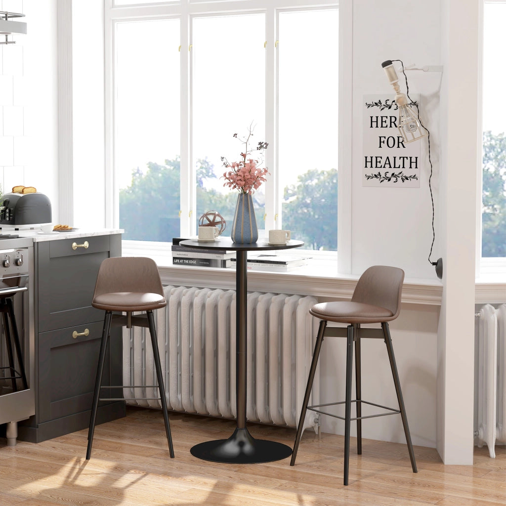 Tavolo da Bar e Cucina Alto Rotondo ¨C zephmum ¨C Nero ?60x102 cm