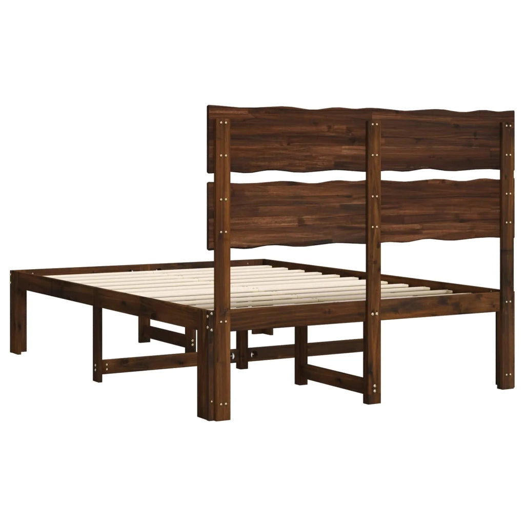 Letto matrimoniale con testiera ROSTOCK Marrone Scuro 3405476