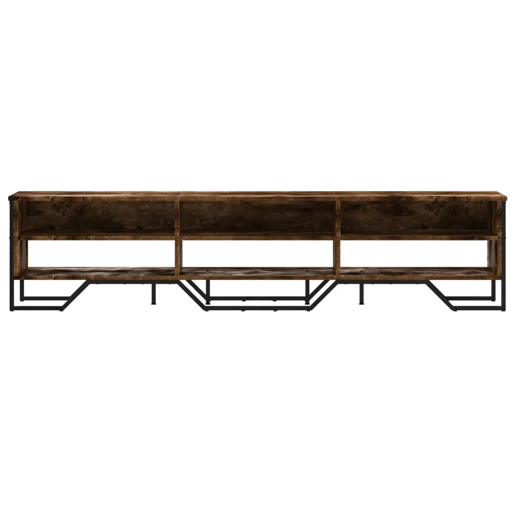 Mobile Porta TV Rovere Fumo 180x34x41 cm in Legno Multistrato 848576