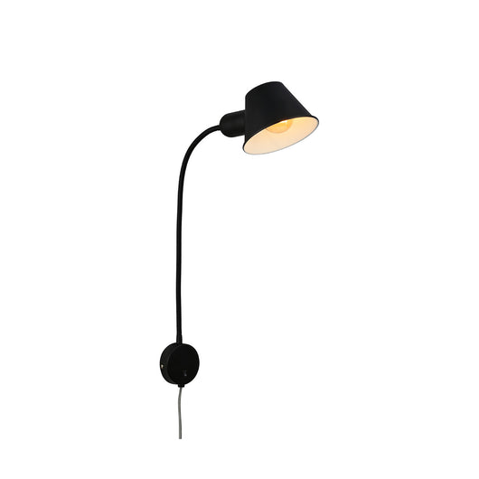 Applique Nordico Brello Metallo Nero Opaco 1 Luce E27