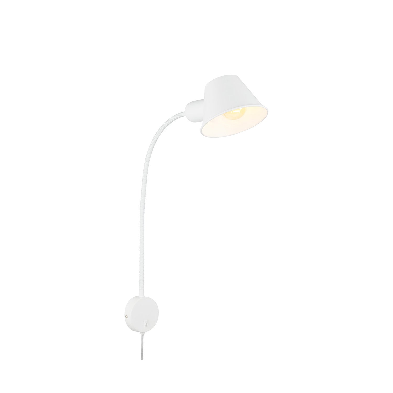 Applique Nordico Brello Metallo Bianco Opaco 1 Luce E27