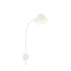 Applique Nordico Brello Metallo Bianco Opaco 1 Luce E27