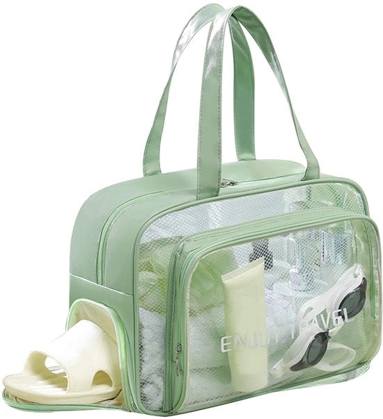 Tas da Bagno XXL per Famiglia Grande Tasca da Bagno con Cerniera Opaca Tasca da Bagno da Mare Impermeabile e Stagni Impermeabili Grande Tasca da Bagno con Separazione Asciutta-umida per Donne per Vacanze e Viaggi in Spiaggia e Piscina e Picnic