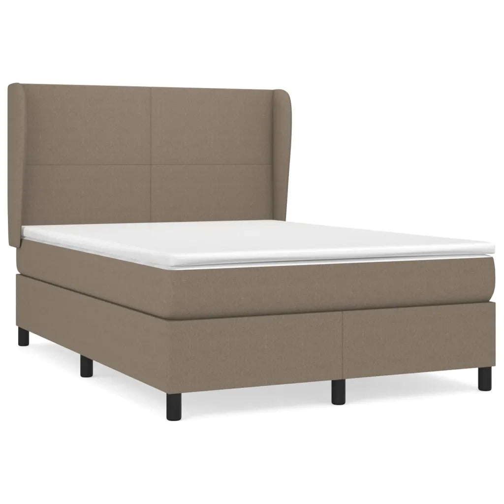 Giroletto a Molle con Materasso Tortora 140x190 cm in Tessuto 3127801