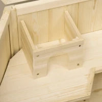 Casetta per Criceti in Legno a 3 Livelli con Tetto Apribile e Parete Trasparente, 115x60x55cm