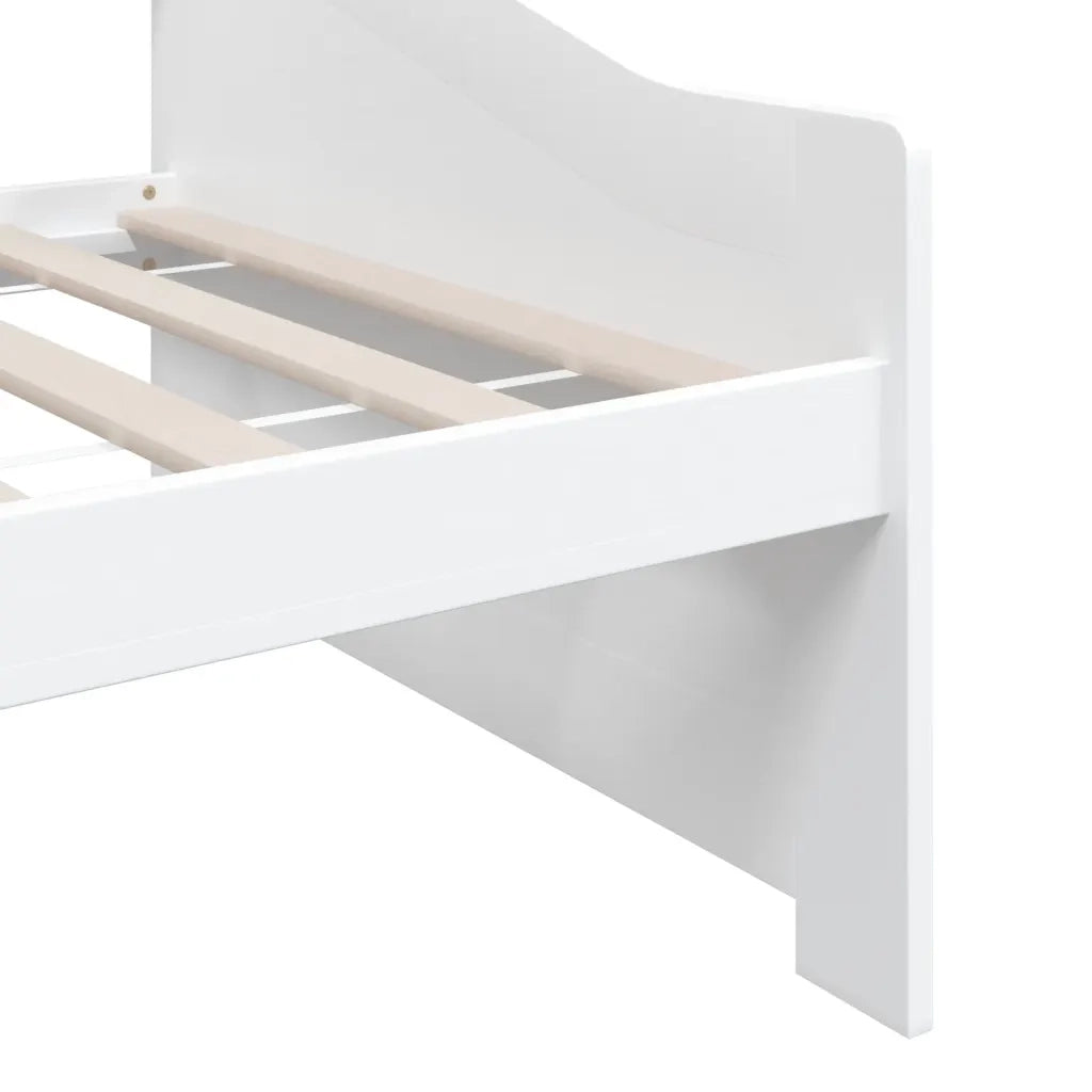 Divano Letto a 3 Posti Bianco Legno Massello di Pino 90x200cm 322165